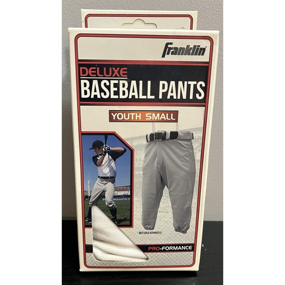 New‎ In Box Franklin Sports Youth White Baseball Pants Size Small Unisex - Picture 1 of 6